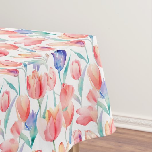 Waterverf Tulps Pattern Tablecloth Tafelkleed (Voorbeeld)