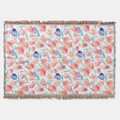 Waterverf Tulps Pattern Throw Blanket Deken (Voorkant)
