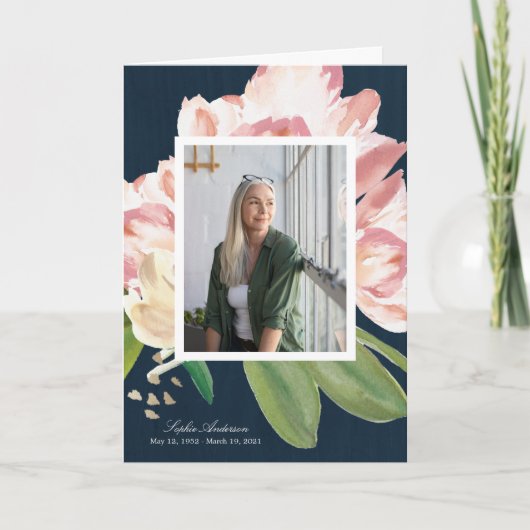 Waterverf Tulps Photo Memorial Programme Programma (Voorkant)