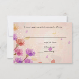 Waterverf Tulps Weddenschap RSVP-reactiekaart RSVP Kaartje