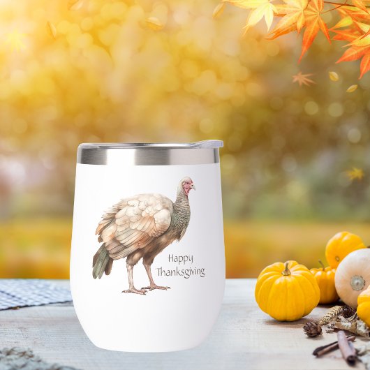 Waterverf Turkije Happy Thanksgiving