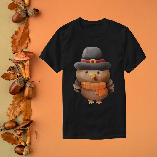 Waterverf Turkije in Pilgrim Pet T-shirt