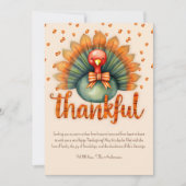 Waterverf Turkije speelde dankbare Thanksgiving Feestdagenkaart (Voorkant)