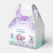 Waterverf turkoois en paarse zeemeermin verjaardag bedankdoosjes (Voorkant Zijde)