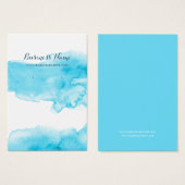 Waterverf Turquoise Background Earring Kaarten Visitekaartje (Voorkant /achterkant)