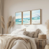 Waterverf Turquoise Beach Print 1 van 3 Poster