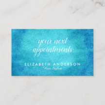 Waterverf turquoise benoemingen visitekaartjes