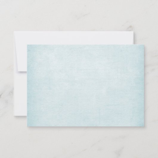 Waterverf turquoise bloemenboeket RSVP (Achterkant)