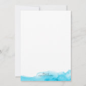 Waterverf Turquoise Color Splash 21st Birthday Kaart (Achterkant)