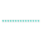 Waterverf Turquoise Coquette Bows Grosgrain Lint (Voorkant)