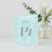 Waterverf Turquoise Deco Tabel Briefkaart (Staand voorkant)