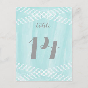 Waterverf Turquoise Deco Tabel Briefkaart