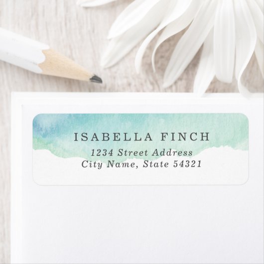 Waterverf Turquoise Etiket (Insitu)