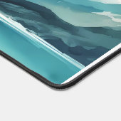 Waterverf turquoise gletsjermeren bureaumat (Hoek)