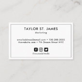 Waterverf Turquoise Gold Painting Splatter Visitekaartje (Achterkant)