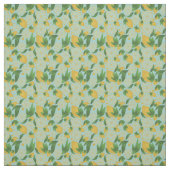 Waterverf Turquoise Lemon Fruit Pattern Stof (Swatch)
