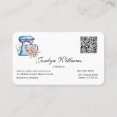 Waterverf Turquoise Mixer Bakery Visitekaartje (Achterkant)