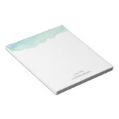 Waterverf Turquoise Notitieblok (Schuin)