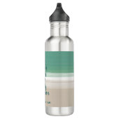 Waterverf Turquoise Ocean Beach Water Bottle Waterfles (Rechts)