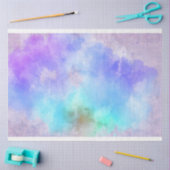 Waterverf Turquoise Paarse ontkoppeling achtergron Tissuepapier (Craft)