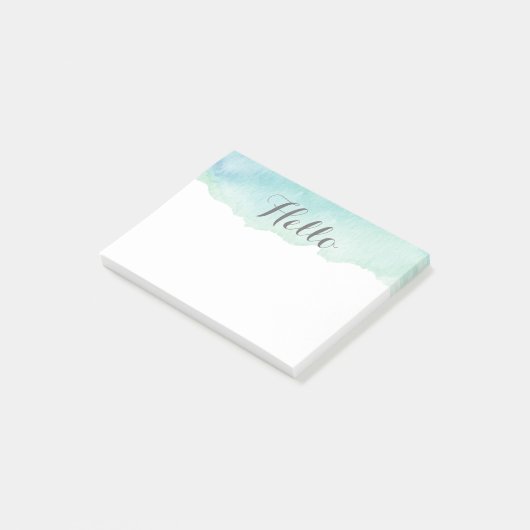 Waterverf Turquoise Post-it® Notes (Schuin)