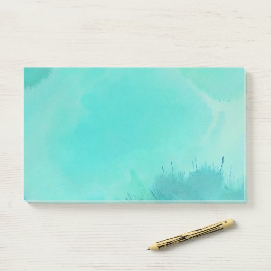 Waterverf Turquoise Post-it® Notes (Op bureau)
