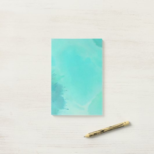 Waterverf Turquoise Post-it® Notes (Op bureau)