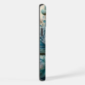 Waterverf Turquoise Rozen iPhone Hoesje (Rechterkant)