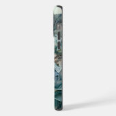 Waterverf Turquoise Rozen iPhone Hoesje (Linkerkant)