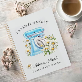 Waterverf Turquoise Stand Mixer met Daisies Planner
