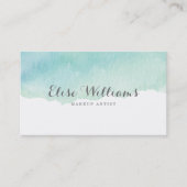 Waterverf Turquoise Visitekaartje (Voorkant)