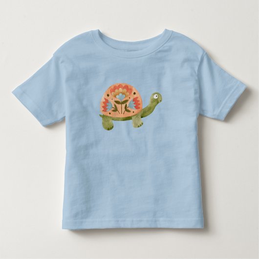  Waterverf Turtle Girls Kinder Shirts (Voorkant)