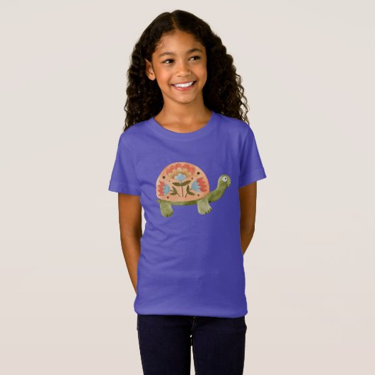 Waterverf Turtle Girls T-shirt (Voorkant volledig)