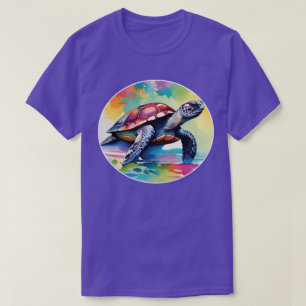 Waterverf Turtle T-shirt