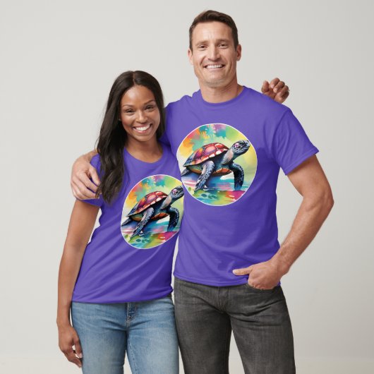 Waterverf Turtle T-shirt (Unisex)