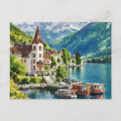 Waterverf tussen Zwitserland en Interlaken Briefkaart (Voorkant)
