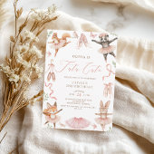 Waterverf Tutu Schattige roze tweede verjaardag Kaart