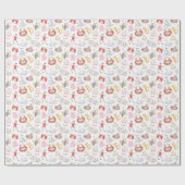 Waterverf Twaalf dagen Kerst Cadeaupapier (Vlak)