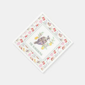 Waterverf Twaalf dagen Kerst Gepersonaliseerd Servet (Hoek)