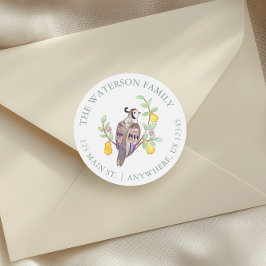 Waterverf Twaalf dagen kersttoespraak Ronde Sticker