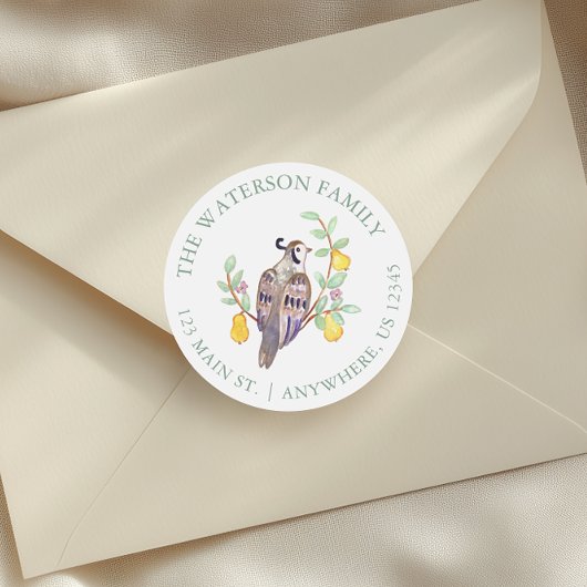 Waterverf Twaalf dagen kersttoespraak Ronde Sticker