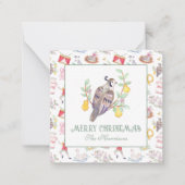 Waterverf Twaalf Dagen van Kerstcadeau Behuizing Notitiekaartje (Voorkant)