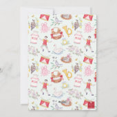 Waterverf Twaalf Dagen van Kerstmis Foto Feestdagenkaart (Achterkant)