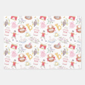 Waterverf Twaalf Dagen van Kerstmis Foto Inpakpapier Vel (Voorkant)