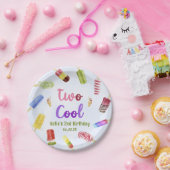 Waterverf Twee Cool Popsicle 2e Verjaardagsfeest Papieren Bordje (Feest)