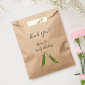 Waterverf Twee Erwten in een Pod Wedding Favor Bag Bedankzakje (Gezegeld)