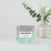 Waterverf twee toon vierkante visitekaartje (Staand voorkant)