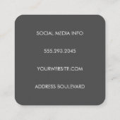 Waterverf twee toon vierkante visitekaartje (Achterkant)