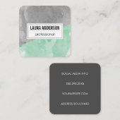 Waterverf twee toon vierkante visitekaartje (Voorkant / Achterkant)