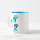 Waterverf Tweekleurige Koffiemok (Voorkant links)